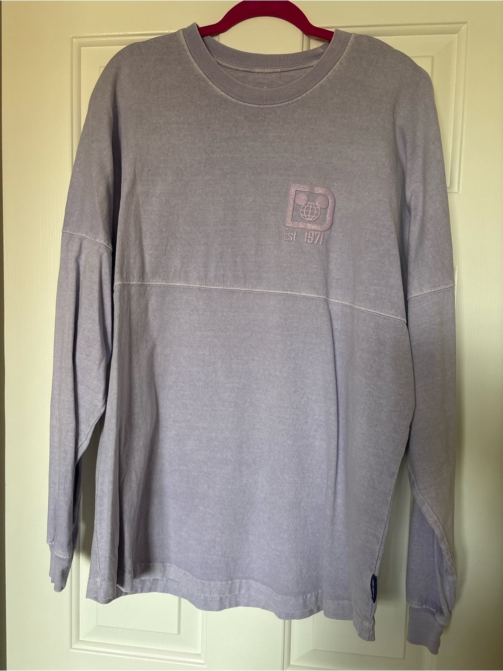 Disneyworld women's Lavender Long-Sleeve Crewneck Sweater